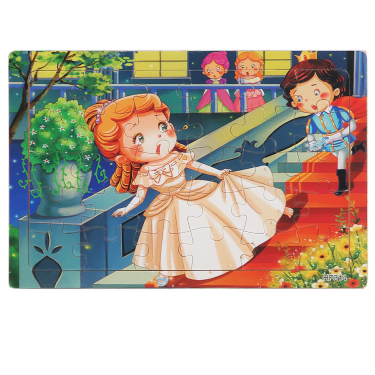 Деревянный пазл из 30 предметов для маленьких детей, мультяшные животные, дорожный самолет, головоломка для раннего...