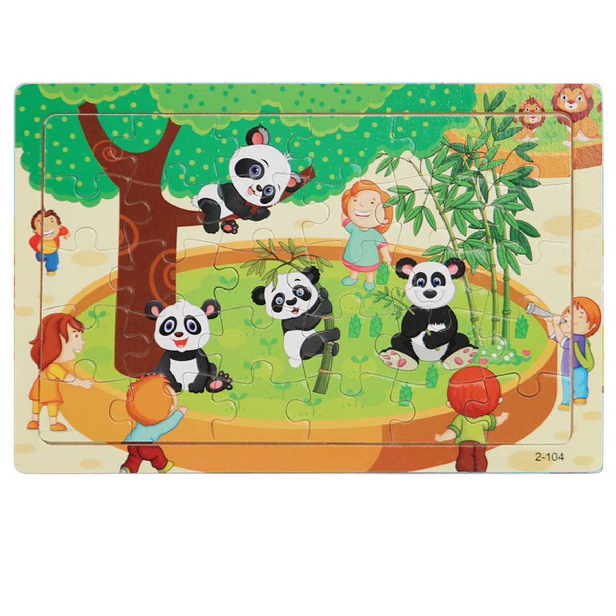 Деревянный пазл из 30 предметов для маленьких детей, мультяшные животные, дорожный самолет, головоломка для раннего...