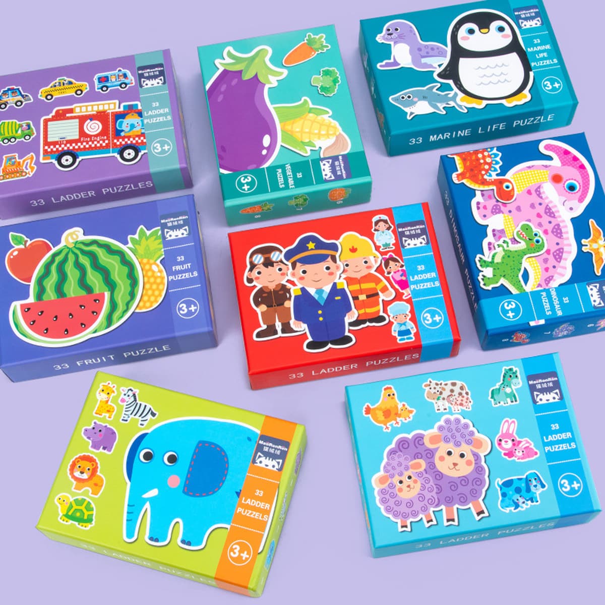 Оптовая Детская Головоломка Раннее Образование Головоломки Игрушки Деревянные Большие Животные Движение Фигурка Познание 33...