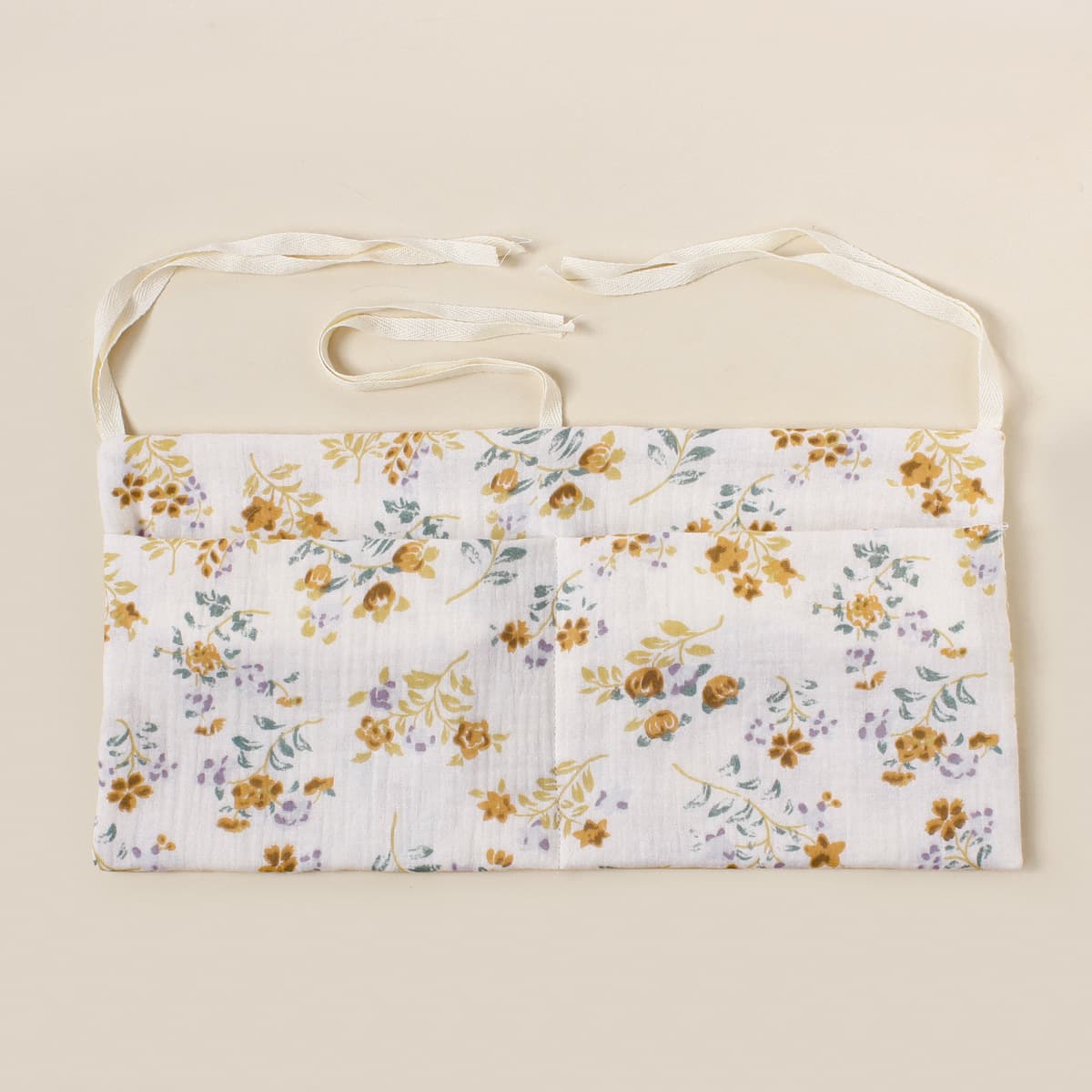 Европейская и американская двухслойная детская прикроватная сумка из чистого хлопка с двойным карманом для подвешивания...