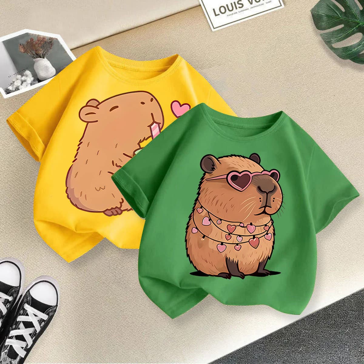 Новые летние футболки с коротким рукавом и мультяшным принтом для мальчиков и девочек 2026 года, повседневные топы для...