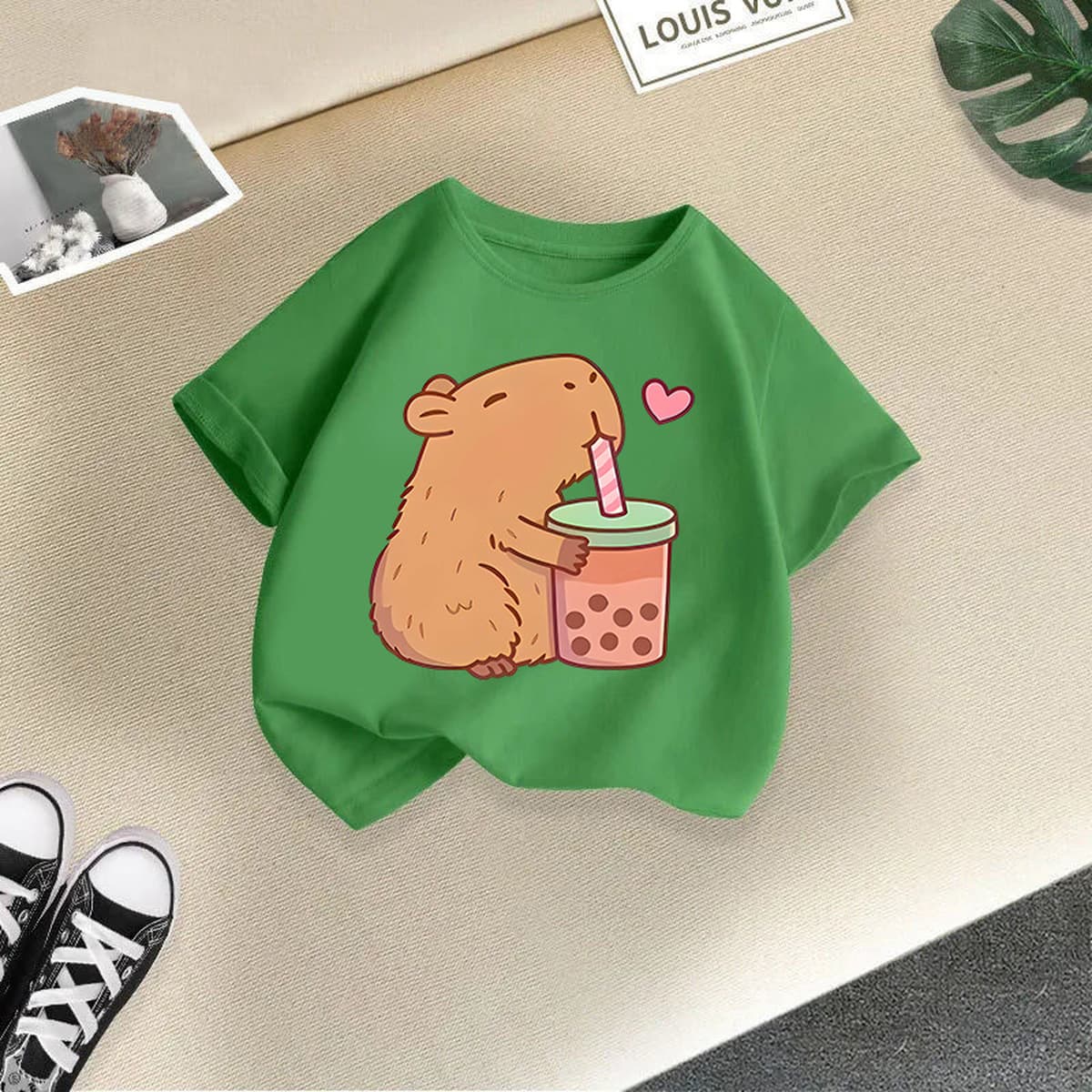 Новые летние футболки с коротким рукавом и мультяшным принтом для мальчиков и девочек 2026 года, повседневные топы для...