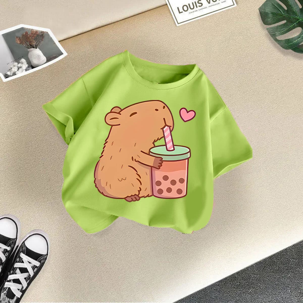 Новые летние футболки с коротким рукавом и мультяшным принтом для мальчиков и девочек 2026 года, повседневные топы для...