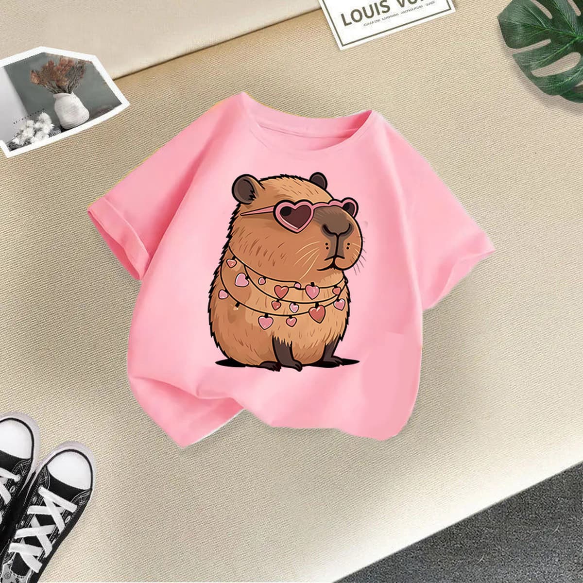 Новые летние футболки с коротким рукавом и мультяшным принтом для мальчиков и девочек 2026 года, повседневные топы для...