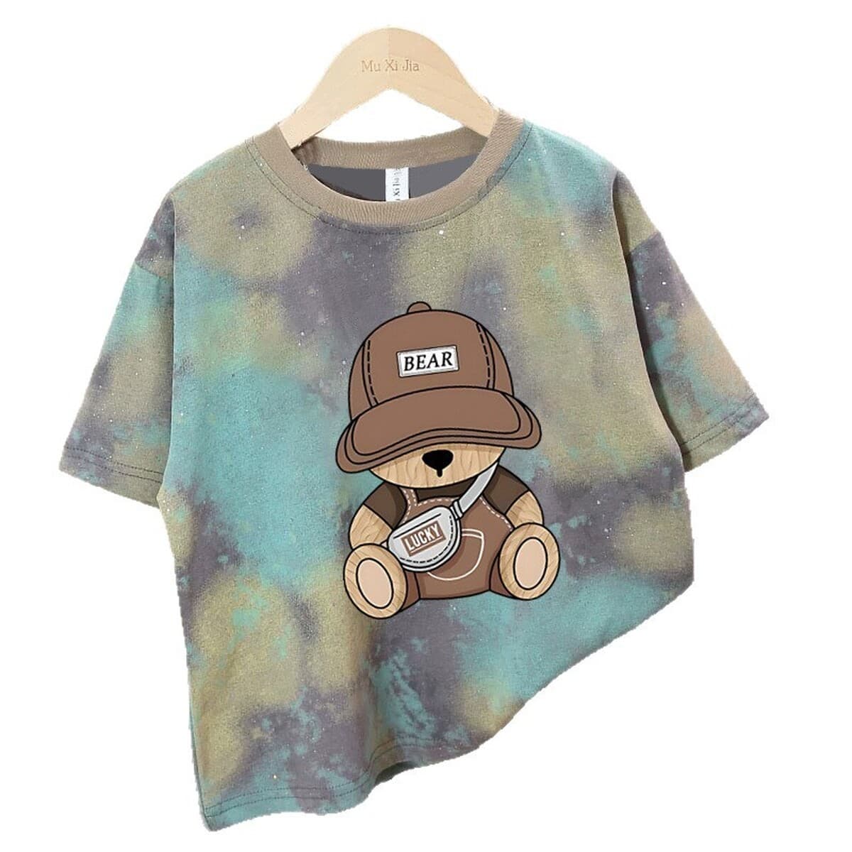 Футболка с короткими рукавами для мальчиков, лето 2025, новый стиль, детские топы с половиной рукавов, летние свободные...