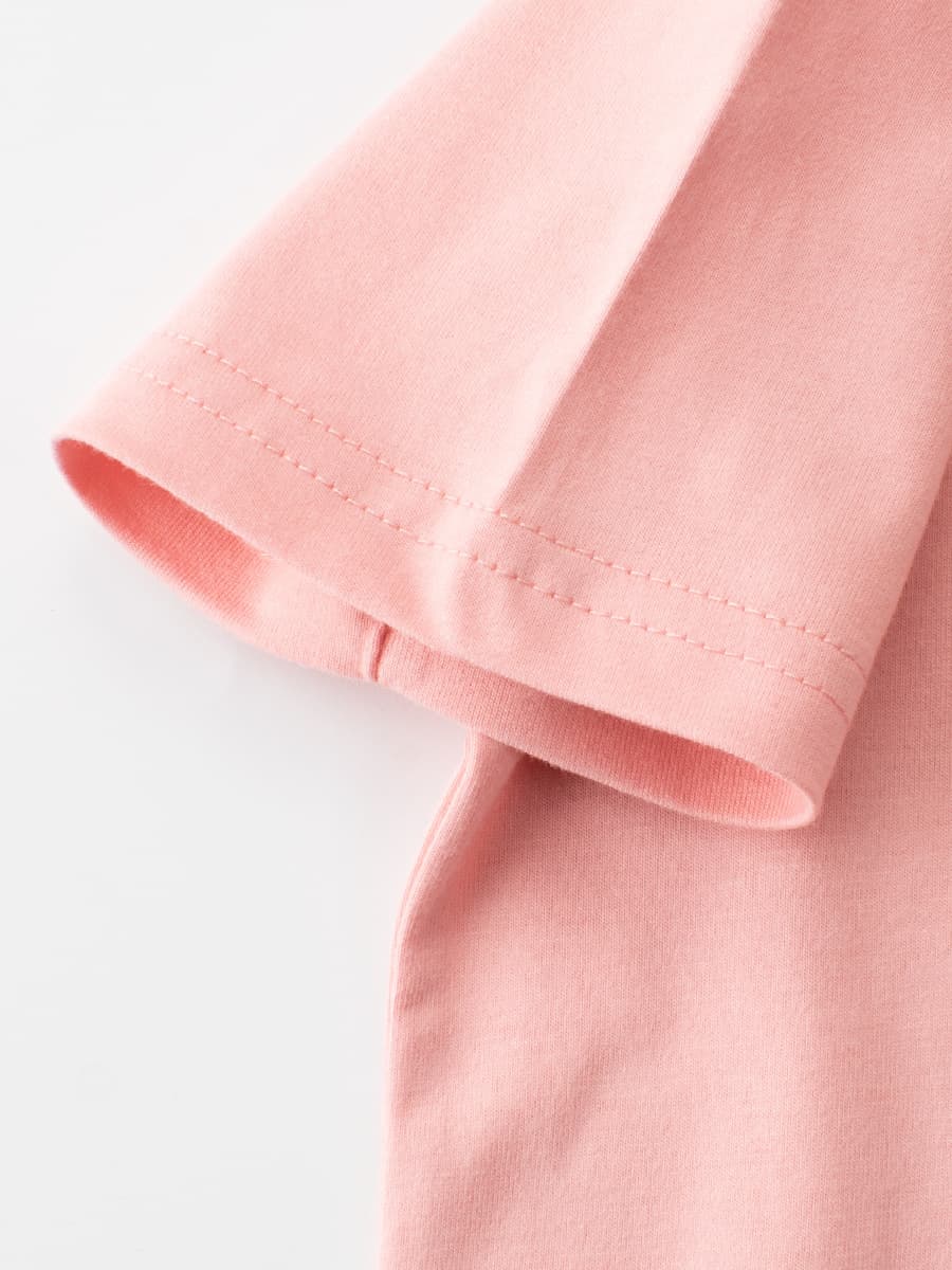 27home Детская одежда Детская футболка с короткими рукавами для девочек летом новая детская одежда мультяшный принт