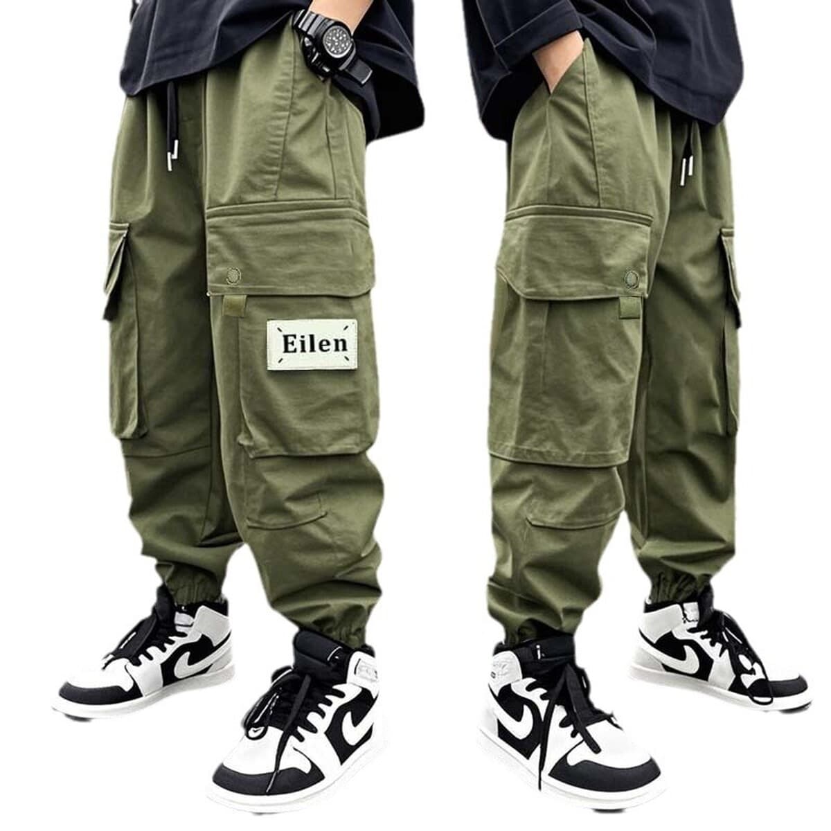 Мальчик красивый теплая брюки осень зима 2024 новые плюшевые детские брюки