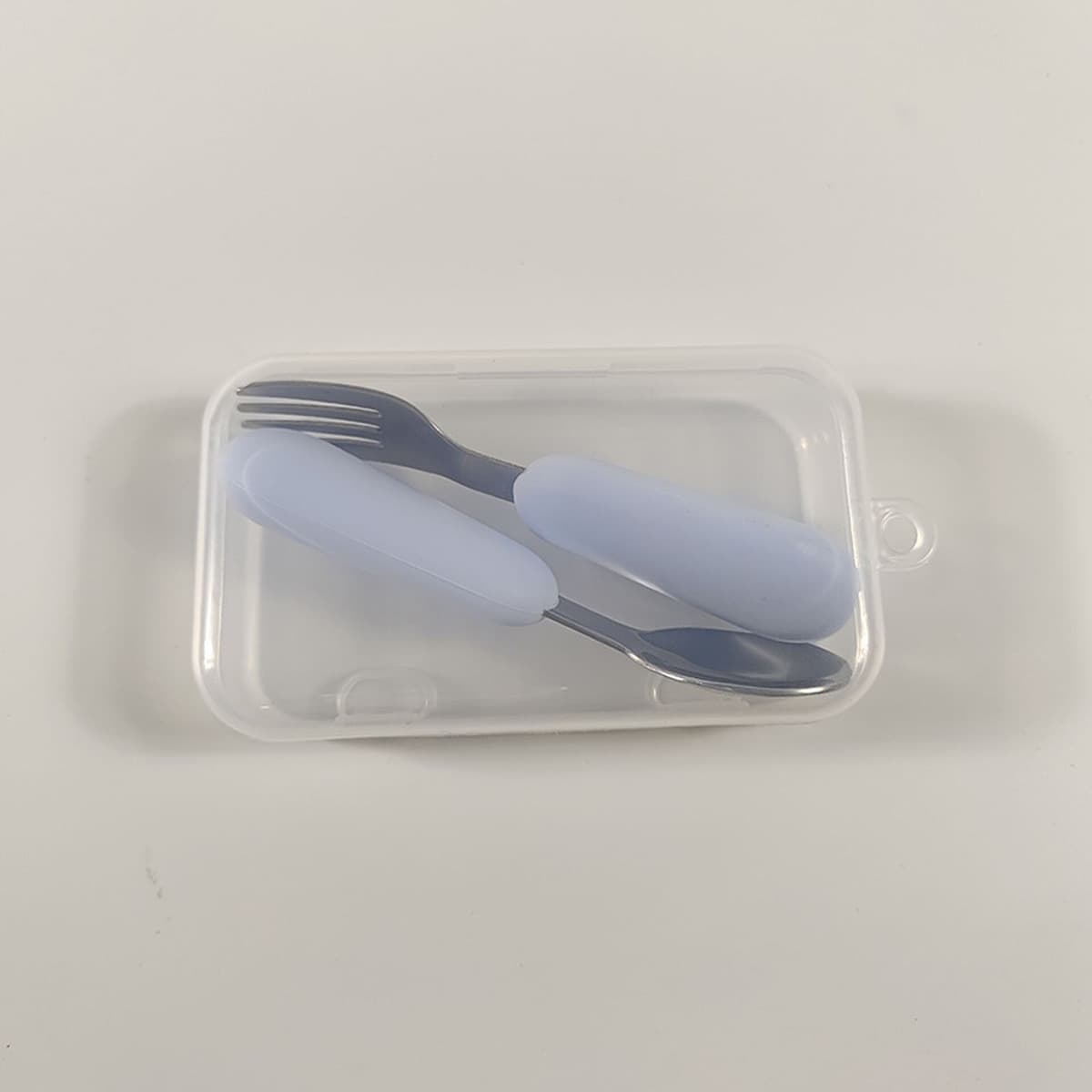 Детская вилка из нержавеющей стали, ложка, силиконовая ручка для еды, короткая ручка, дополнительная посуда для детского...