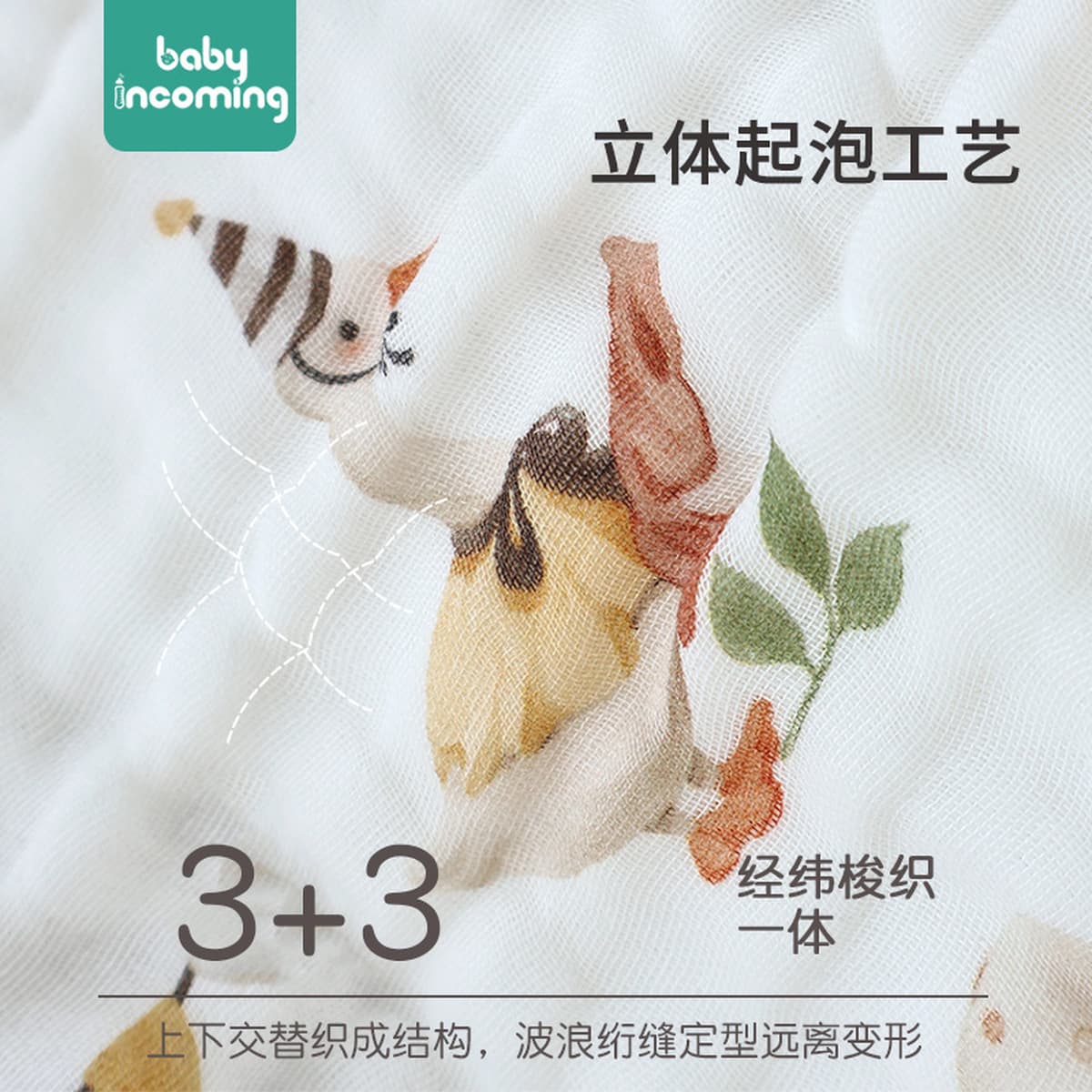 Детское квадратное полотенце 6 слоев хлопчатобумажное мультяшное мягкое впитывание воды, детское полотенце для ванной,...