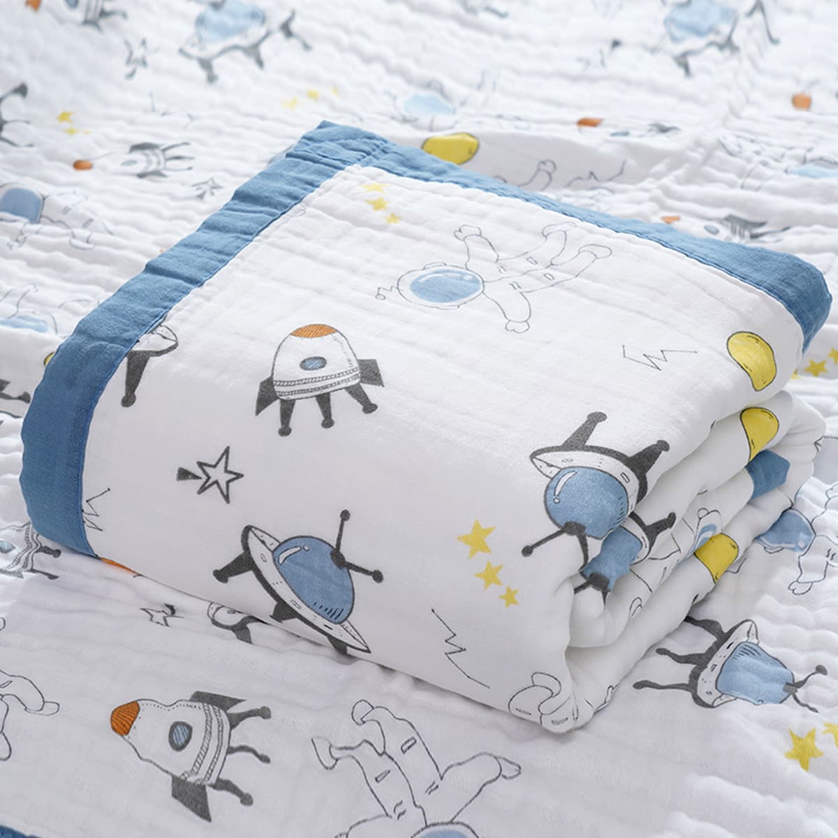 Детское одеяло весна-осень из чистого хлопка высокой плотности, шестислойное Марлевое банное полотенце, утолщенное...