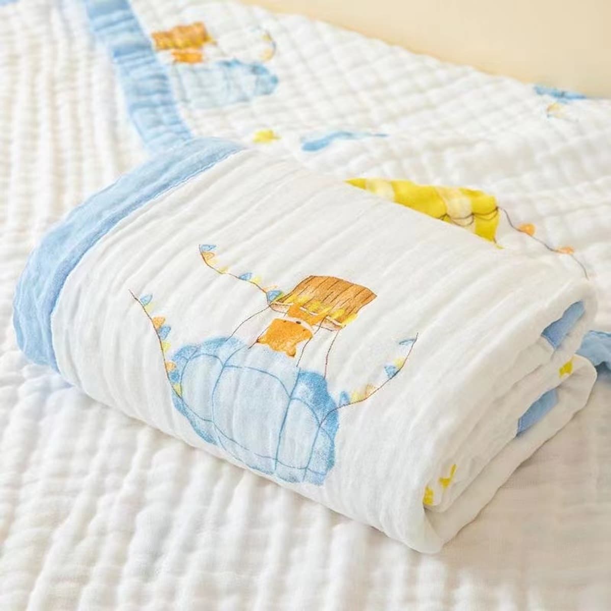 Детское одеяло весна-осень из чистого хлопка высокой плотности, шестислойное Марлевое банное полотенце, утолщенное...