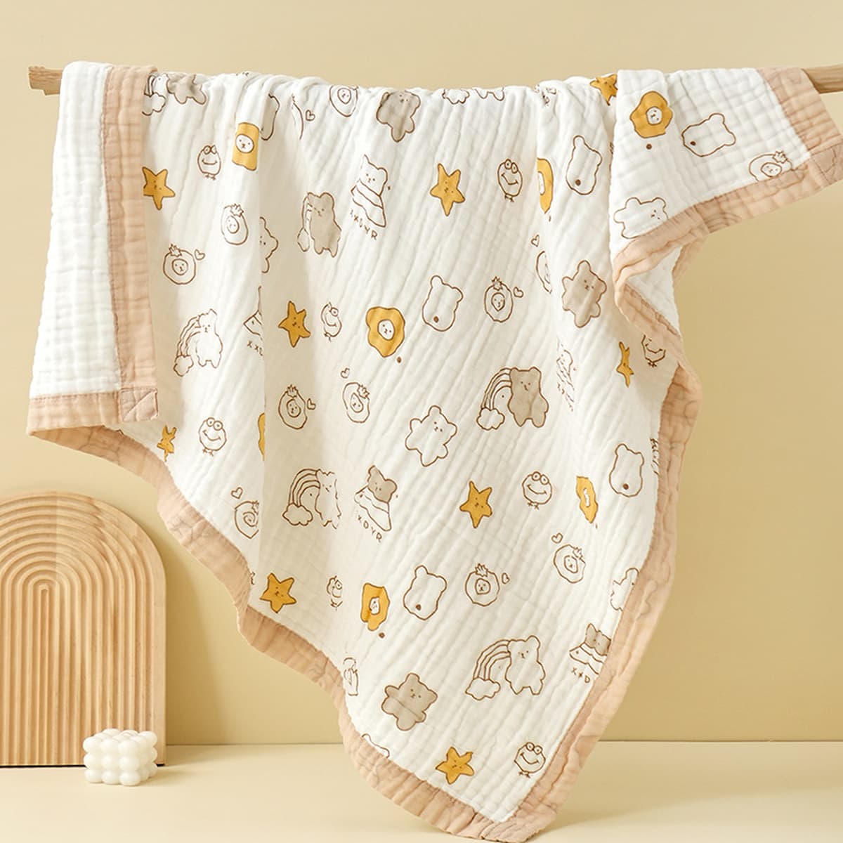 Детское одеяло весна-осень из чистого хлопка высокой плотности, шестислойное Марлевое банное полотенце, утолщенное...