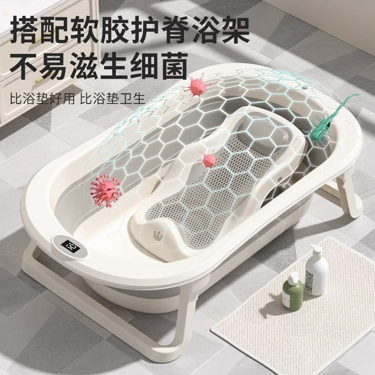 Детская ванна, детская складная ванна для сидения и лежания для малышей, детские товары для дома, товары для новорожденных...