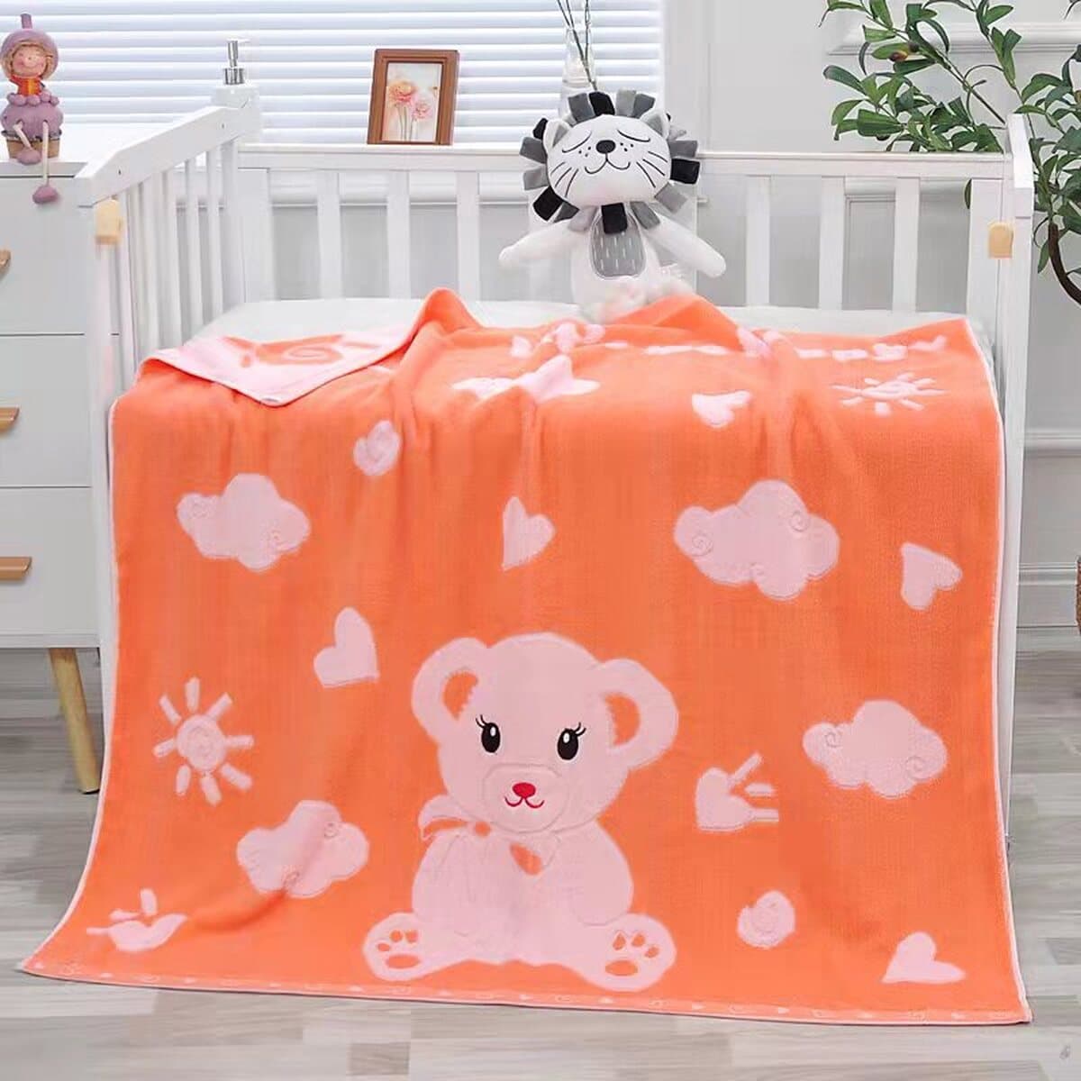 Оптовая продажа: махровое банное полотенце из чистого хлопка, детское одеяло с мультяшными животными, мягкое и впитывающее...