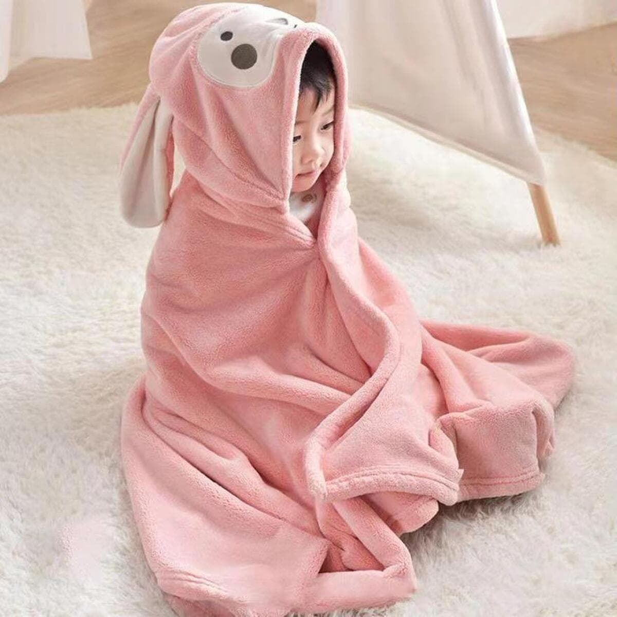 Детское банное полотенце Коралловый бархатный плащ банное полотенце с капюшоном можно носить детский халат мультфильм...