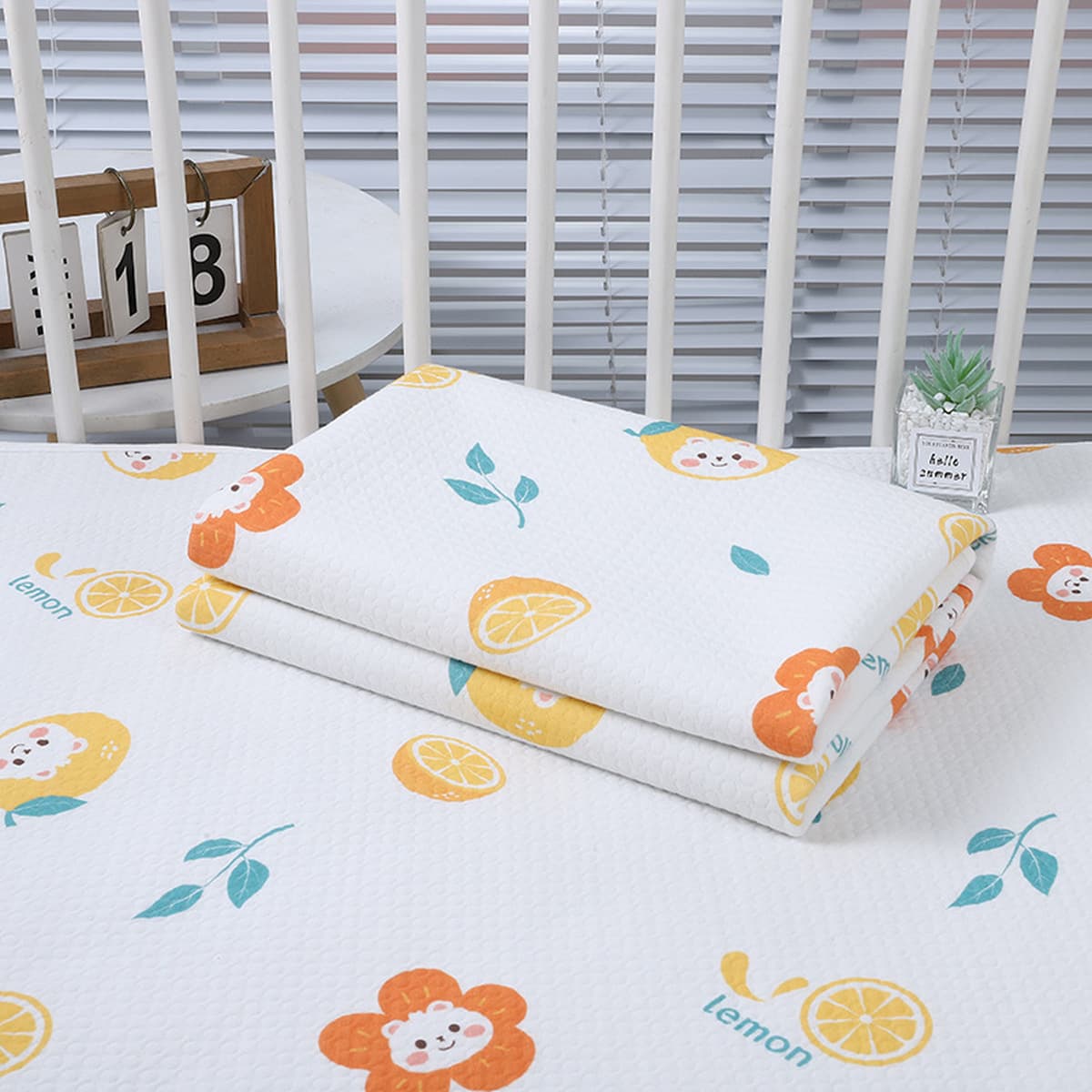 Младенческая хлопчатобумажная подушка для мочи двусторонняя водонепроницаемая и дышащая стирка большой размер младенец...