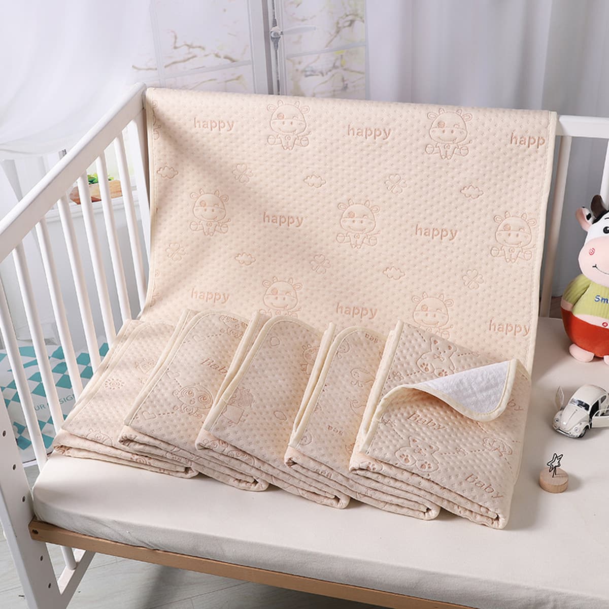 Детский ватный диск, водонепроницаемый дышащий моющийся детский большой размер, герметичный коврик для мочи, коврик для...