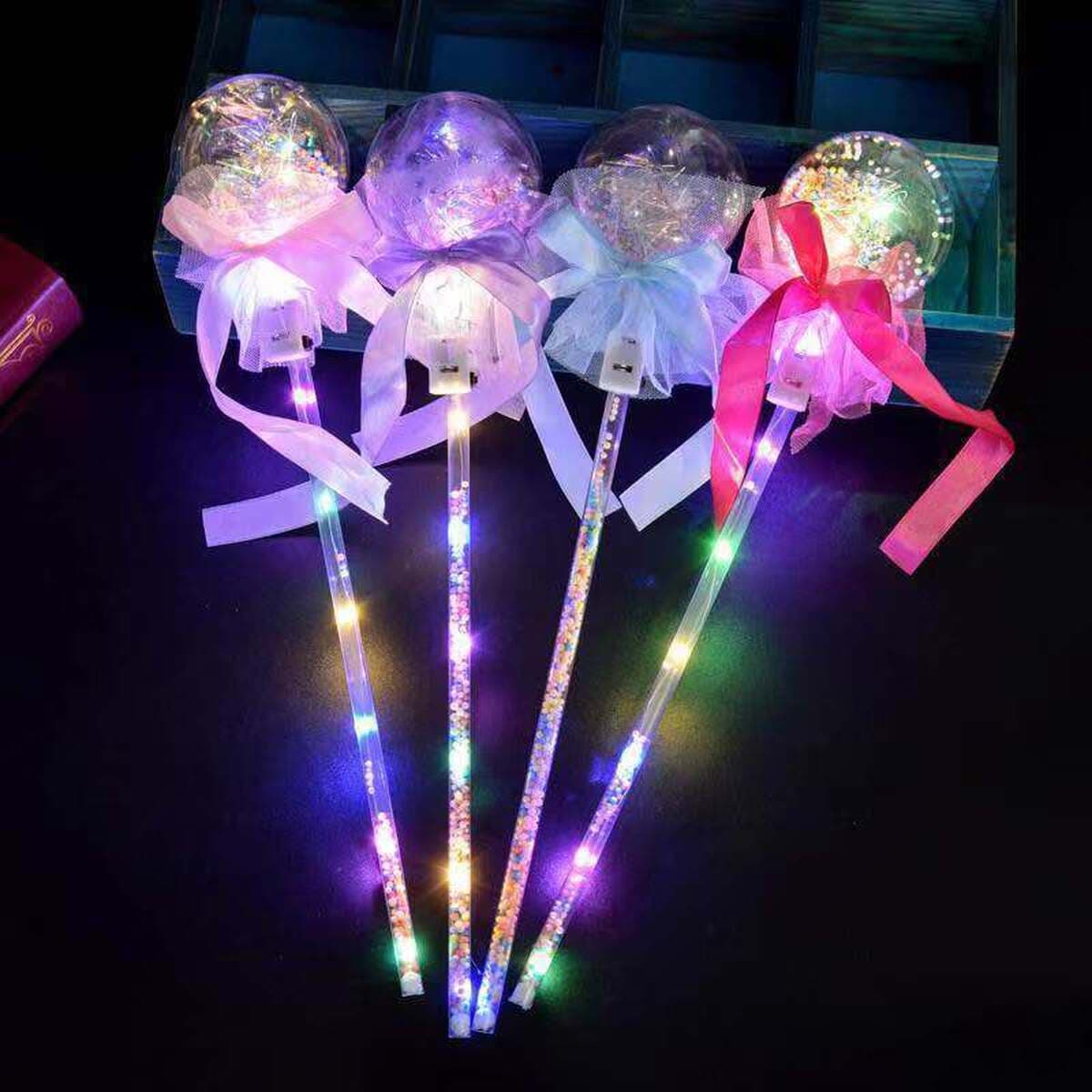 Волшебная фея палочка светодиодный волновой шар наземный толчок WeChat подарок детские игрушки оптом Горячая Распродажа шар...