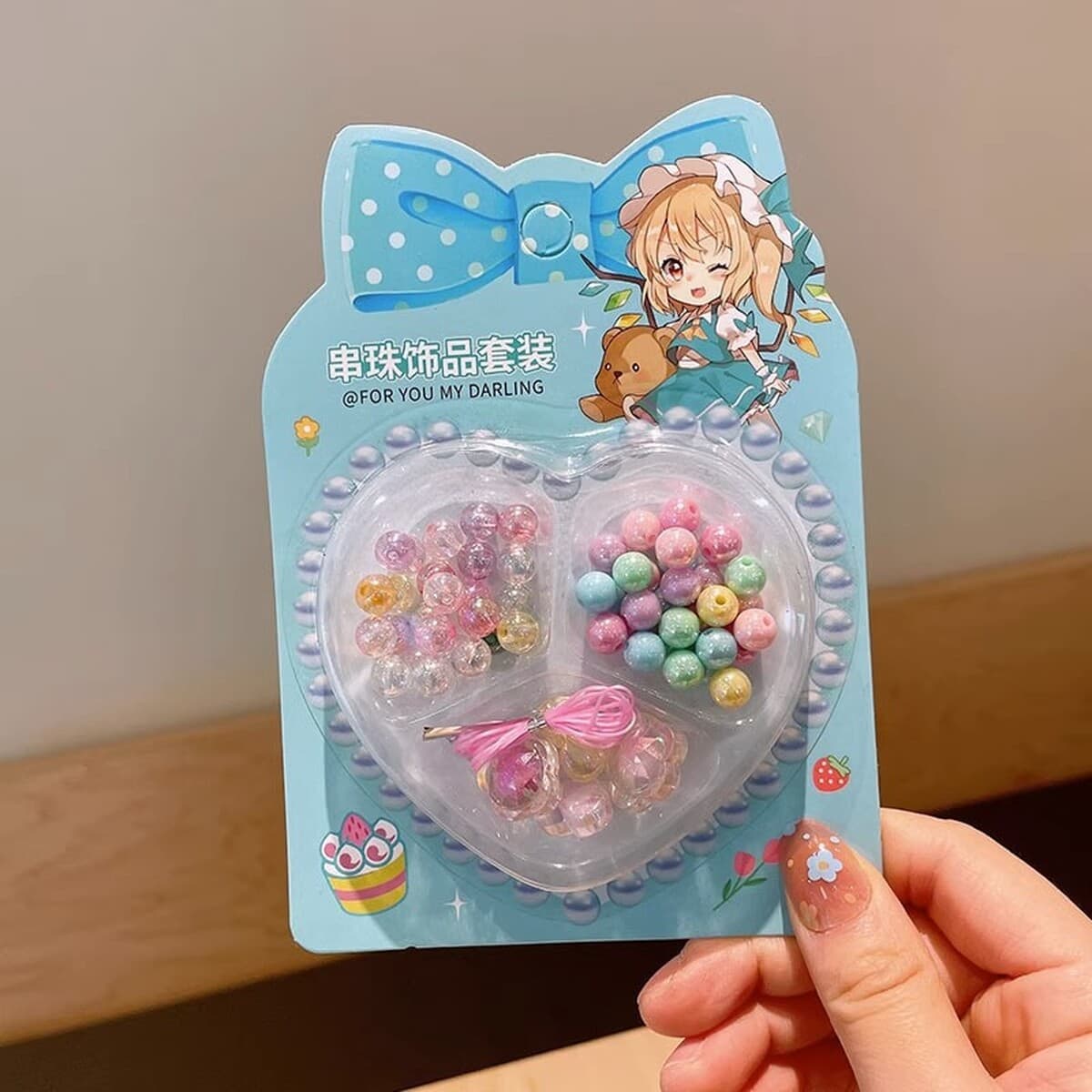 Детское ожерелье ручной работы из бисера своими руками, браслет, материал, посылка, детские развивающие игрушки для девочек,...