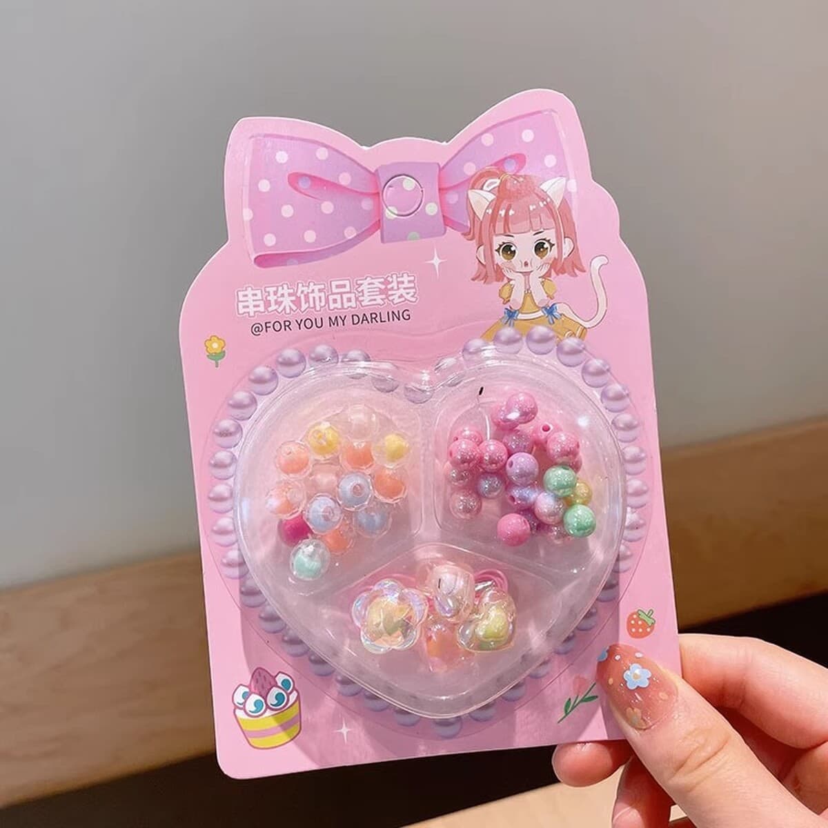 Детское ожерелье ручной работы из бисера своими руками, браслет, материал, посылка, детские развивающие игрушки для девочек,...