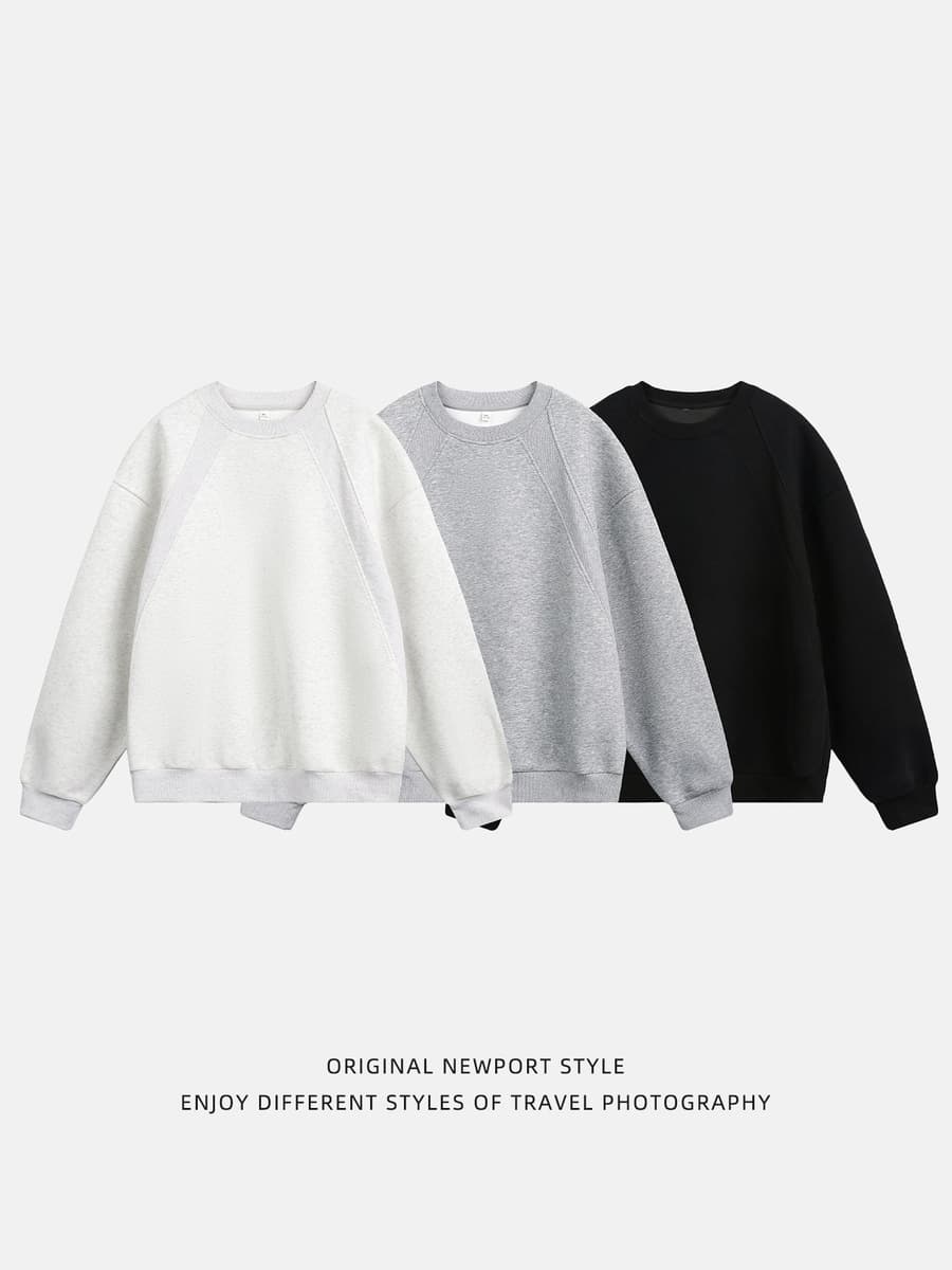 Мужская толстовка с круглым вырезом из космического хлопка, осенняя модная брендовая спортивная пуловер свободного кроя,...