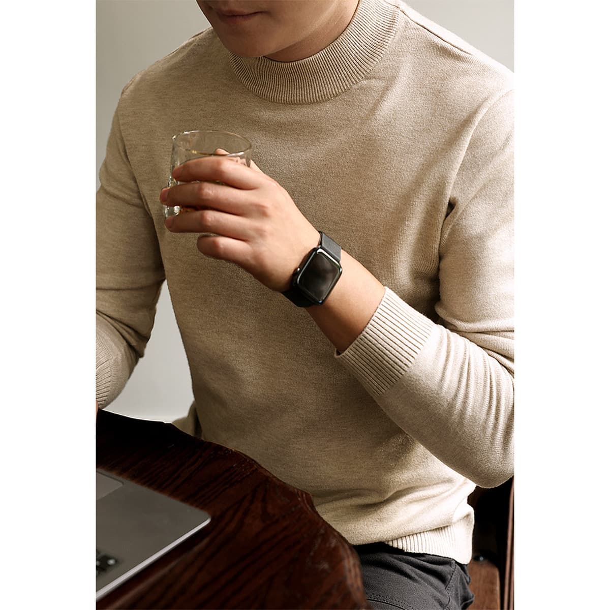 高奢品质!可机洗 !天丝羊毛针织衫秋冬圆领长袖毛衣男打底衫男