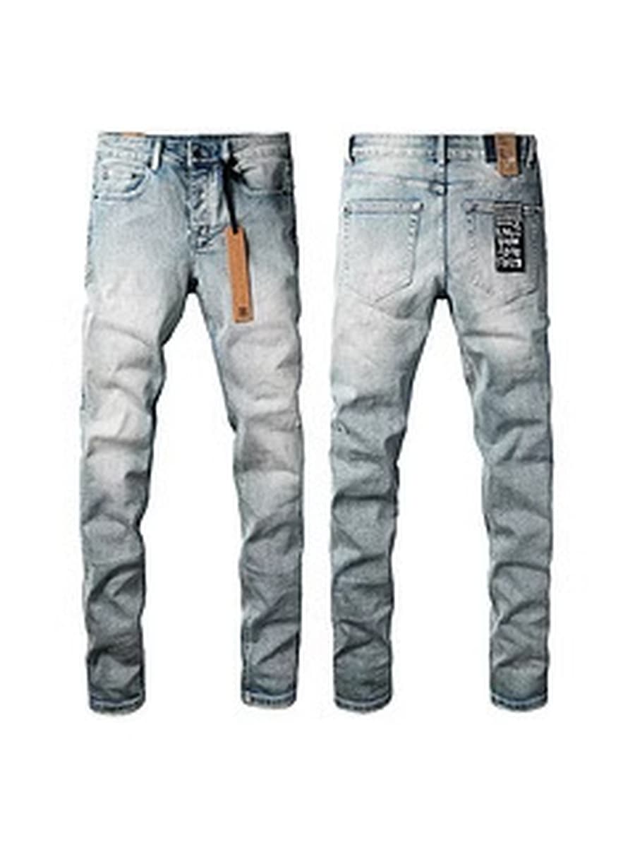 KSB джинсы прямая дыра эластичные американские высокие улицы повседневные мужские джинсы спот разные брюки TEMU