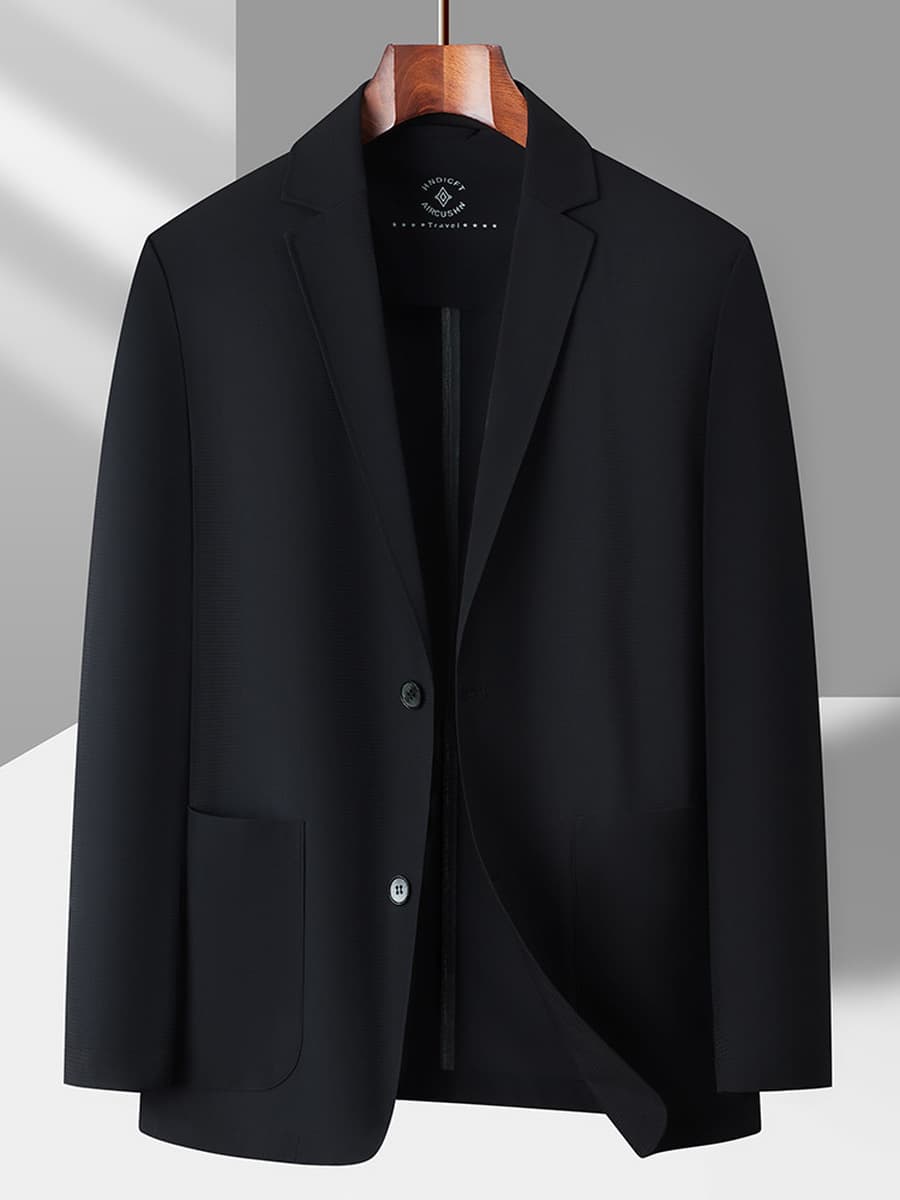 Мужской повседневный и деловой костюм-пиджак из ледяного шелка с вафельным узором, солнцезащитный, не требующий глажки,...