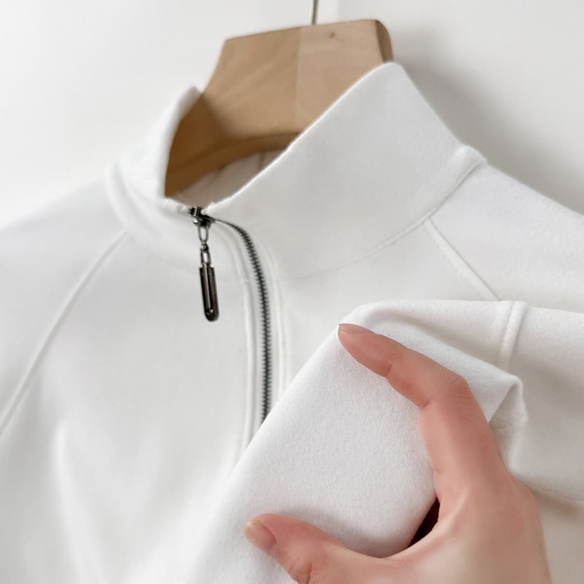 Мужская толстовка из плотного вельвета (380 г), новая модель осень-зима 2025, с воротником-стойкой, длинным рукавом, теплая,...