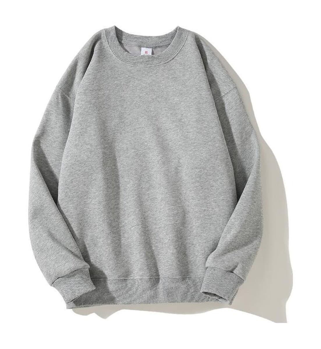 Мягкий и комфортный! Мужская толстовка с круглым вырезом и спущенной линией плеч, из плотного китайского хлопка (420 г), с...