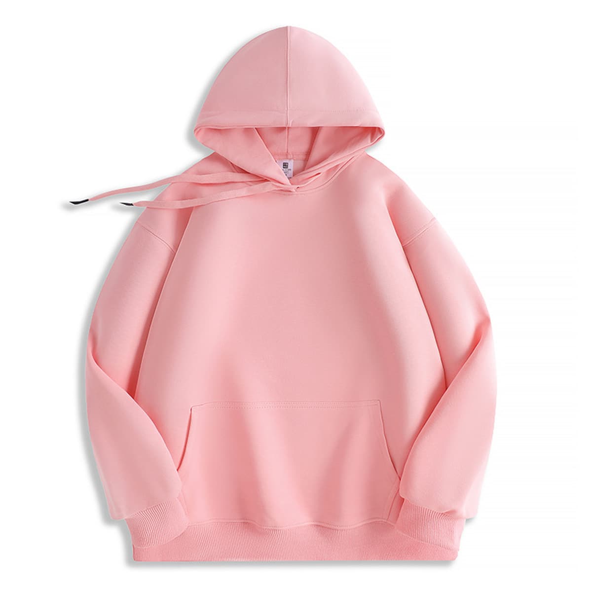 Дымка синий 600 г тяжелый серебряный лис с капюшоном свитер мужской толстый теплый свободный сплошной толстовка осенью и...