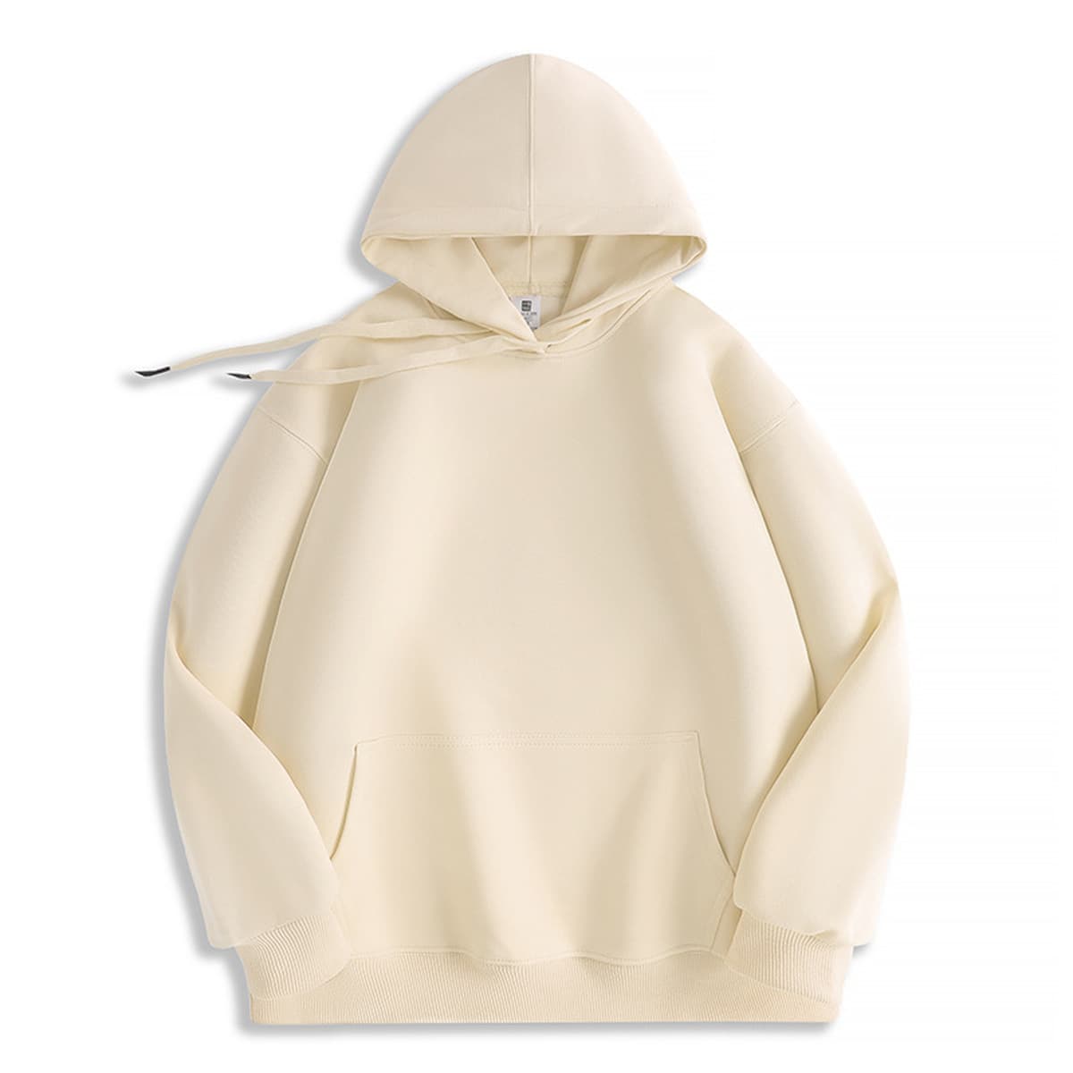 Дымка синий 600 г тяжелый серебряный лис с капюшоном свитер мужской толстый теплый свободный сплошной толстовка осенью и...