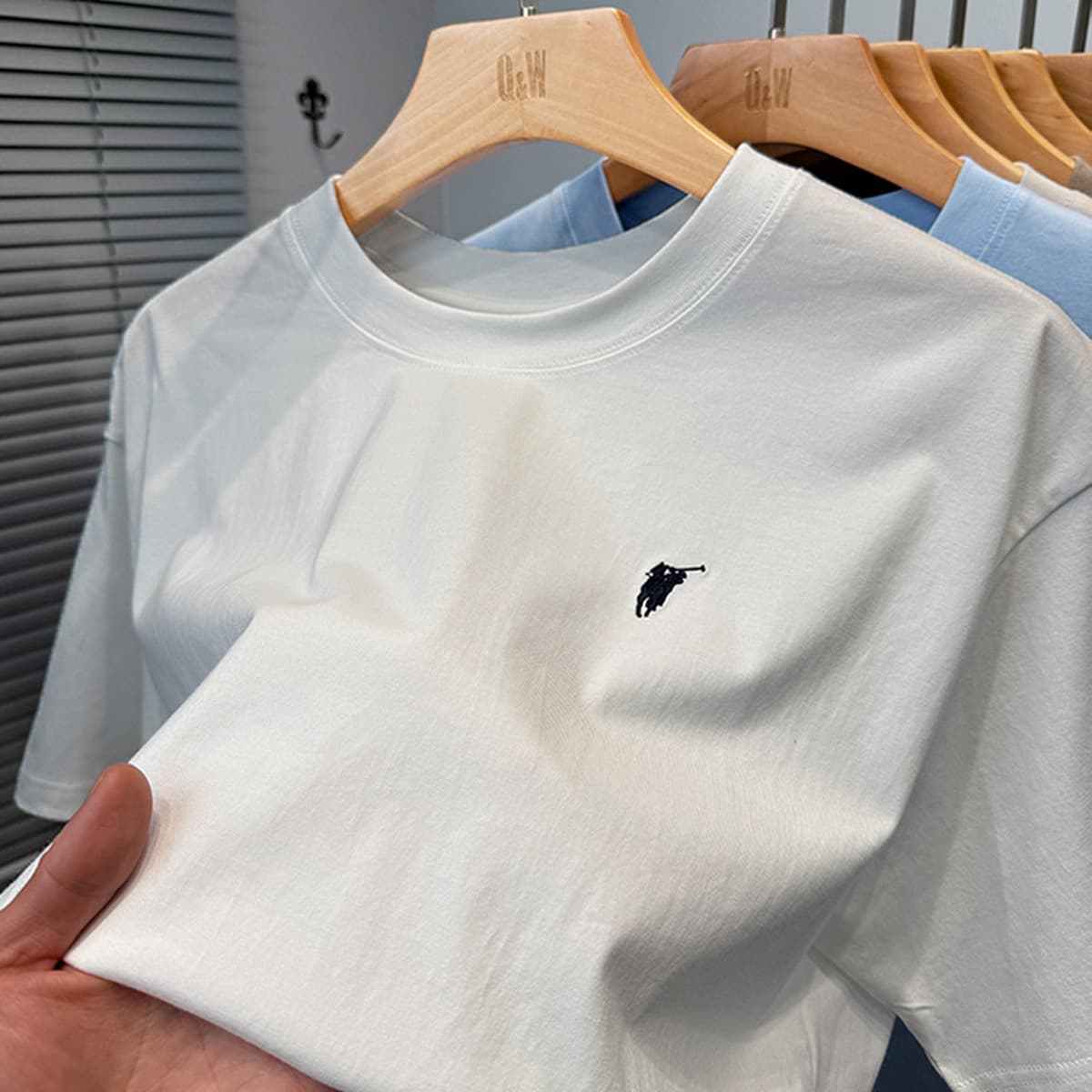 Мужская летняя футболка из чистого хлопка Paul премиум-класса, короткий рукав, свободный крой, круглый вырез, однотонная,...