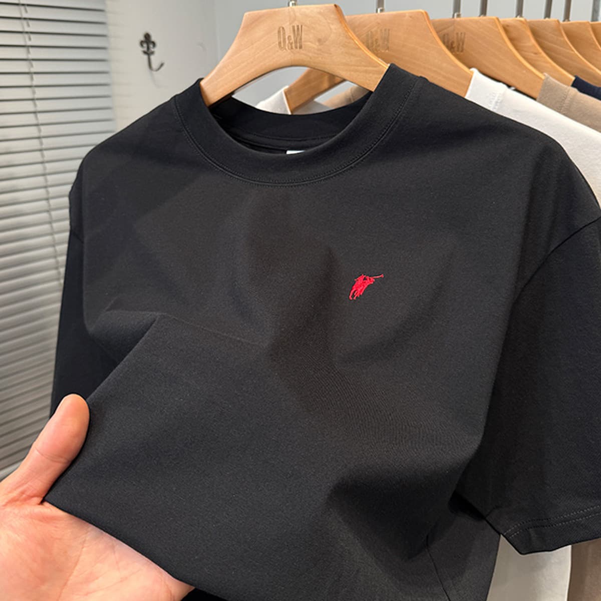 Мужская летняя футболка из чистого хлопка Paul премиум-класса, короткий рукав, свободный крой, круглый вырез, однотонная,...