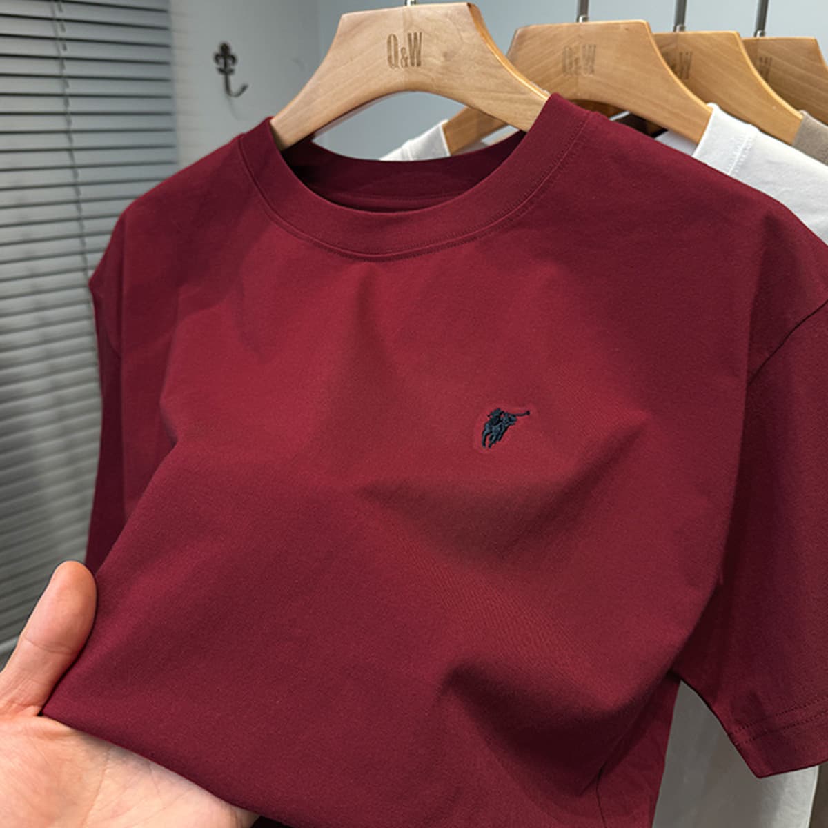 Мужская летняя футболка из чистого хлопка Paul премиум-класса, короткий рукав, свободный крой, круглый вырез, однотонная,...