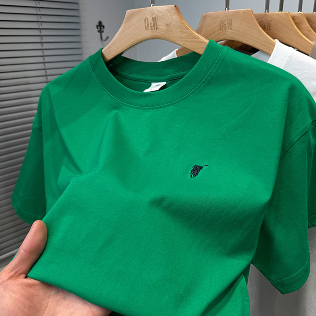 Мужская летняя футболка из чистого хлопка Paul премиум-класса, короткий рукав, свободный крой, круглый вырез, однотонная,...