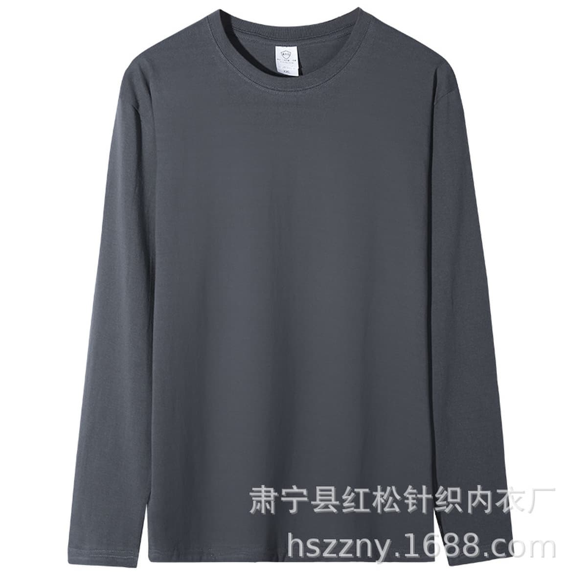 Мужская футболка с длинным рукавом из плотного чесаного хлопка 220 г, свободного кроя, базовая подложка для одежды, от...
