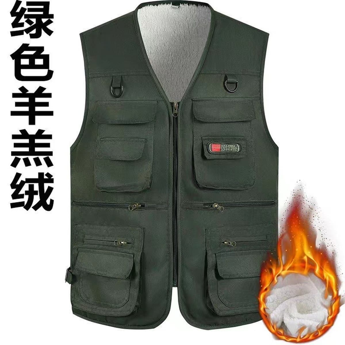 Мужской жилет на весну и осень, утепленный, для мужчин среднего и старшего возраста, жилет с множеством карманов,...