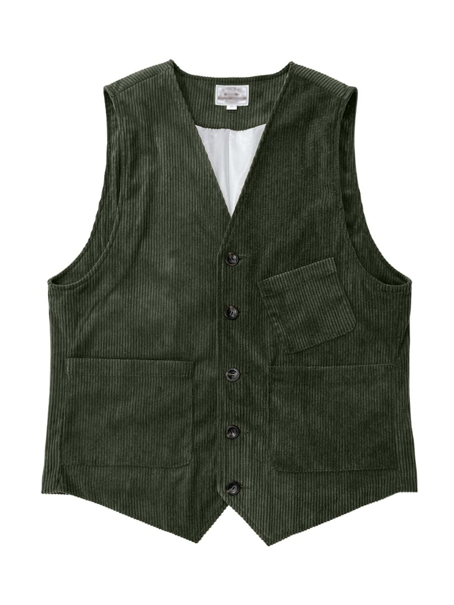 Мужской жилет трансграничный вельветовый охотничий жилет Amy Kaka плечо куртка сплошной топ в британском стиле