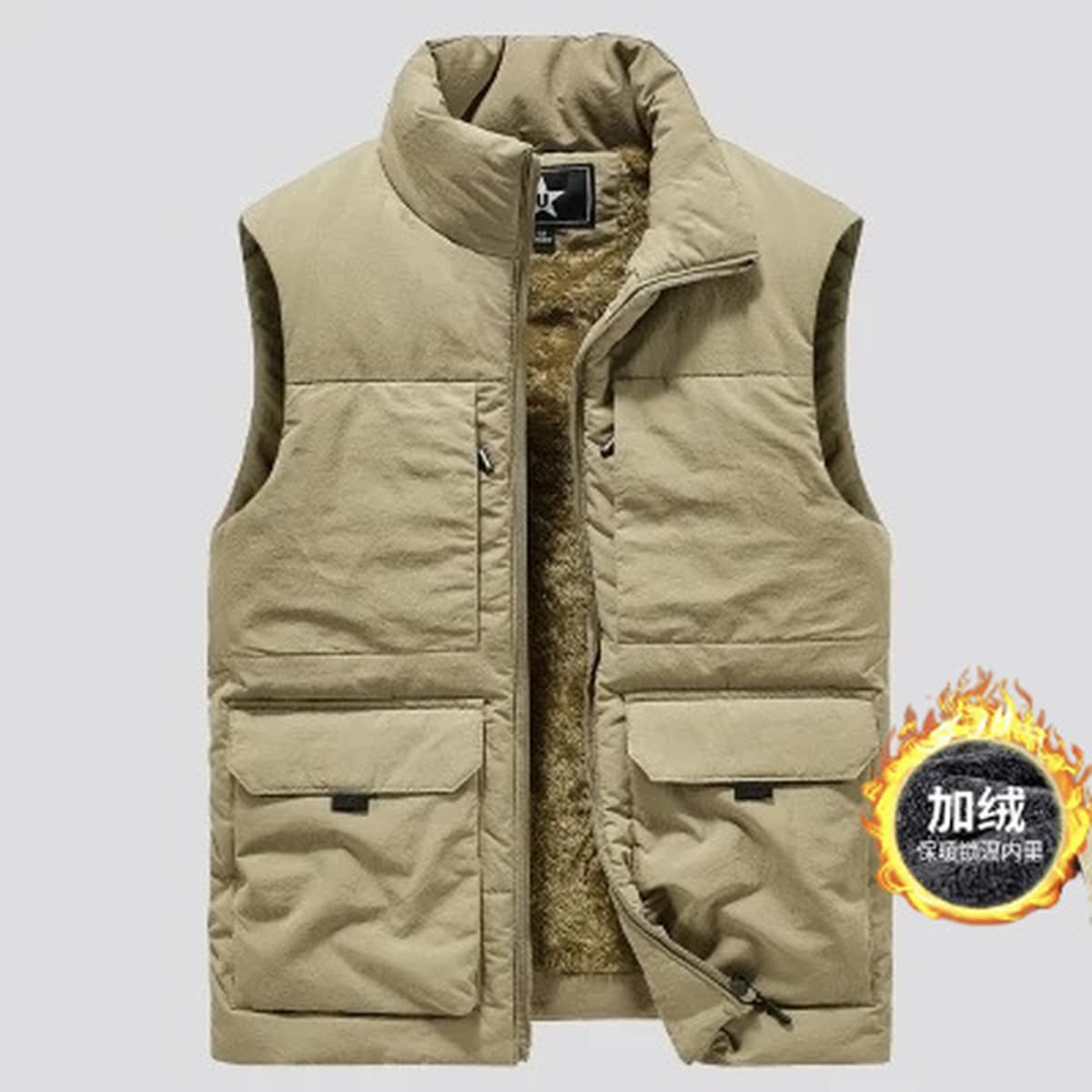 Мужская повседневная жилетка с воротником осенью и зимой