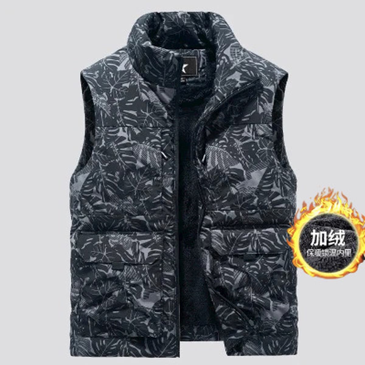 Мужская повседневная жилетка с воротником осенью и зимой