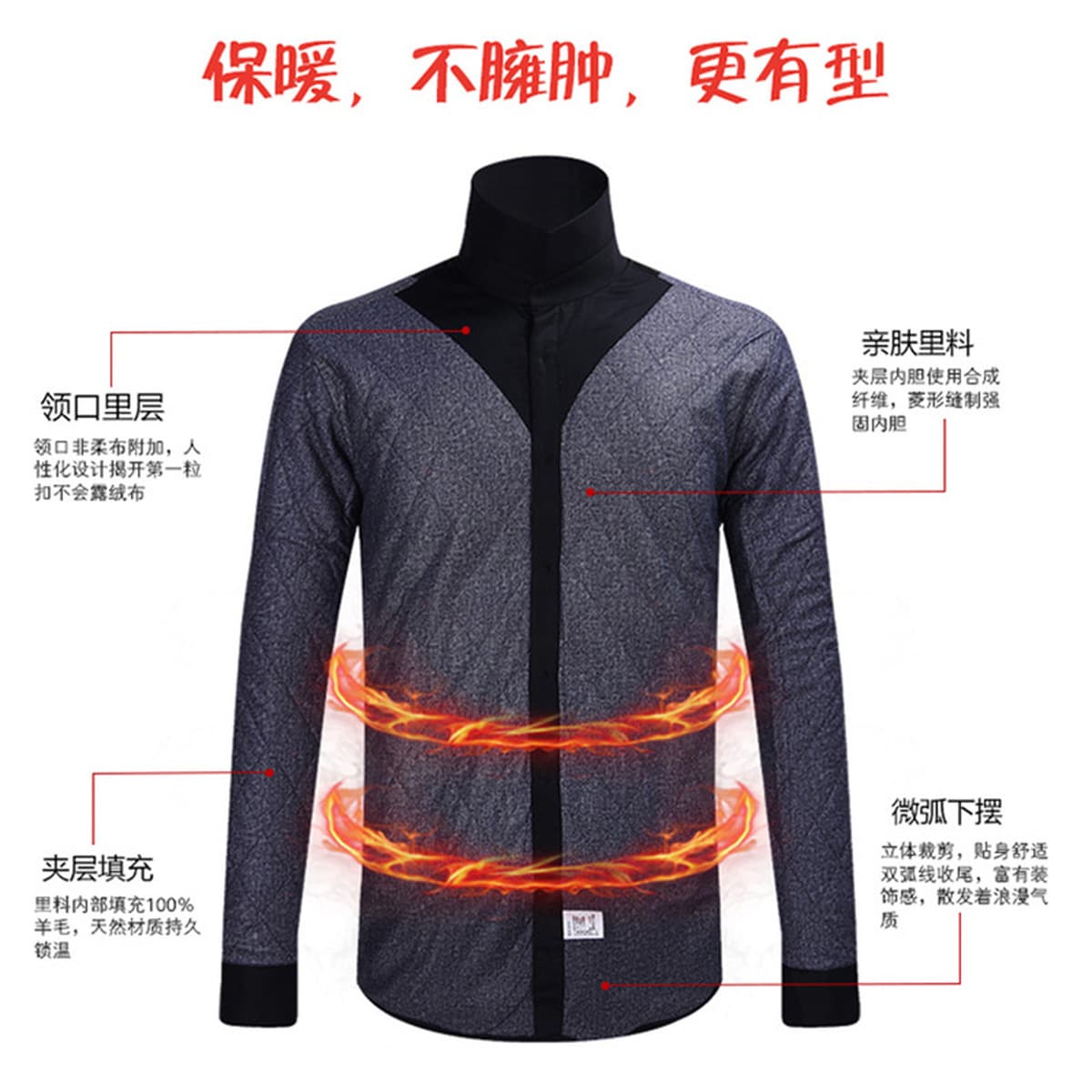 Теплая шерстяная рубашка Diplomat, мужское Утепленное зимнее Деловое платье на флисовой подкладке, Повседневная рубашка в...