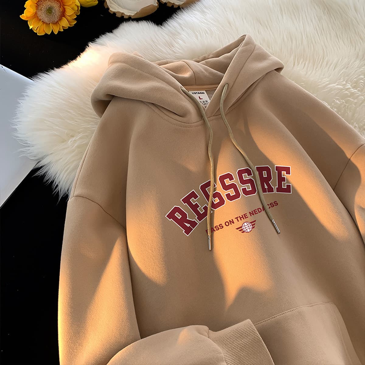 Американский тяжелый свитер с капюшоном для мужчин осень-зима 2024 новый прилив бренда свободный, красивый, высокий комфорт,...