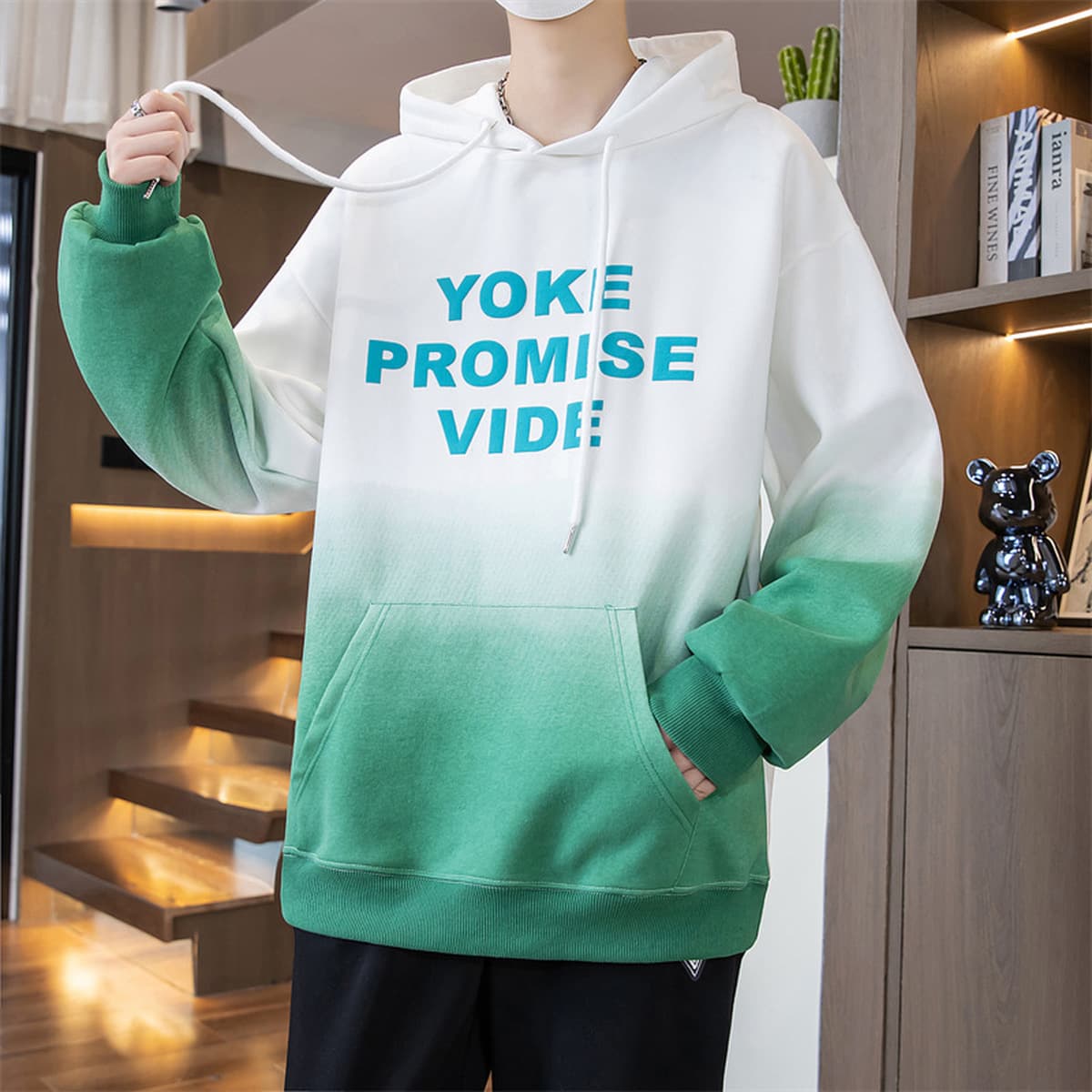 Весна и Осень Мода Мода Мурард Юный свитеров с капюшоном