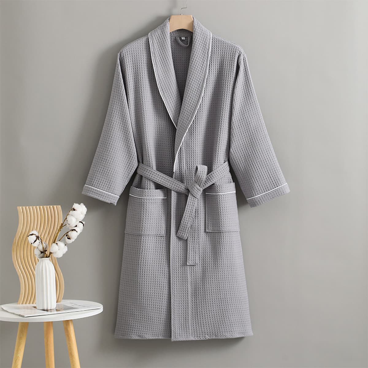 Гостиничный хлопок вафли халат высокого класса вышивка впитывает быстро сушить халат для мужчин и женщин халат красоты SPA...