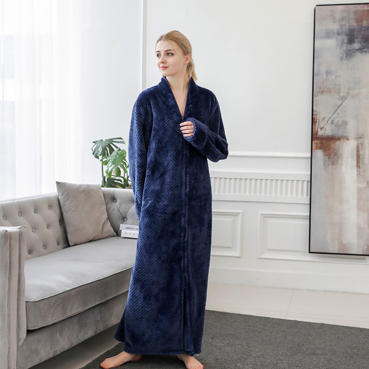 Трансграничные производители халатов фланелевые ночные рубашки пары толстые удлиненные ночные рубашки мужчин и женщин плюс...