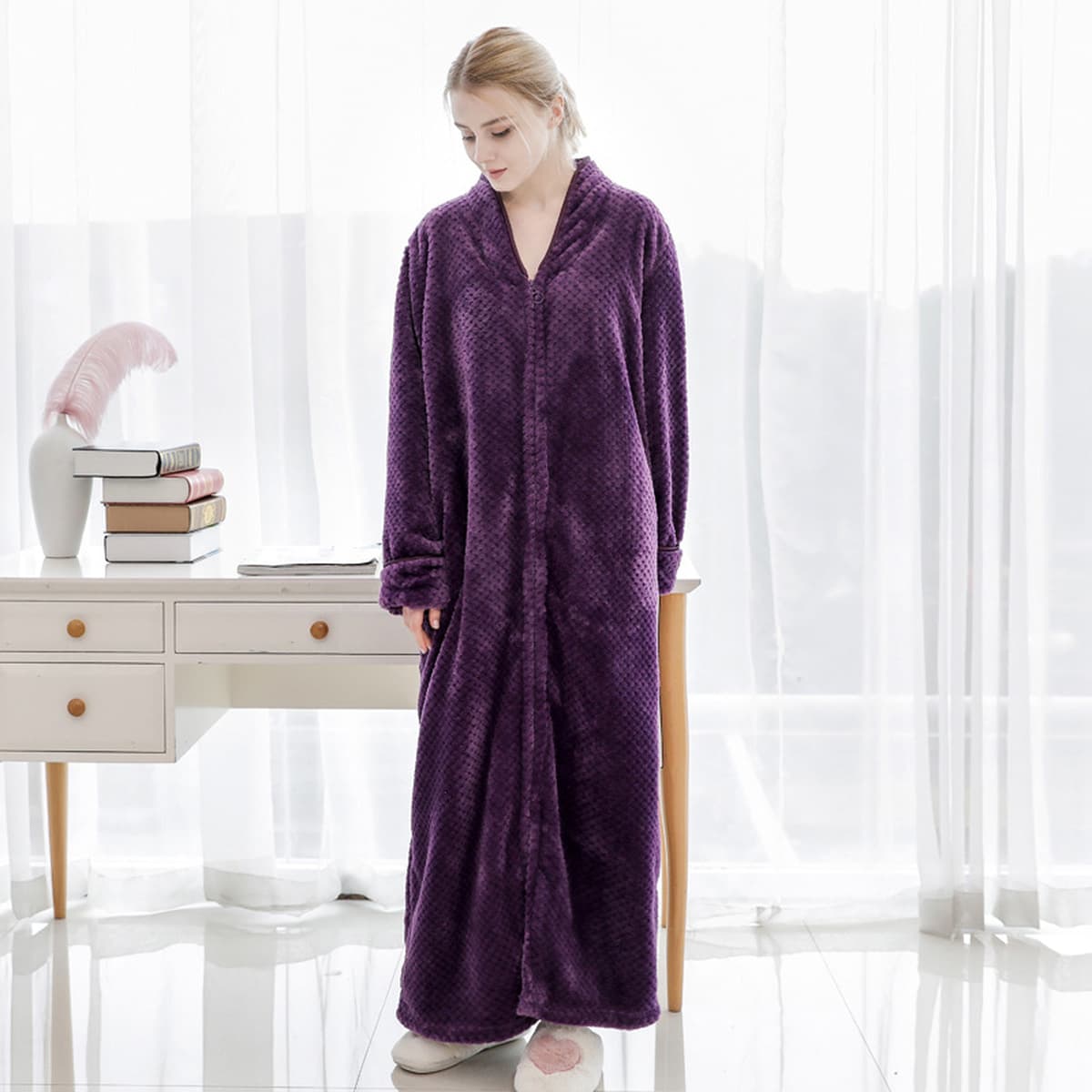 Трансграничные производители халатов фланелевые ночные рубашки пары толстые удлиненные ночные рубашки мужчин и женщин плюс...