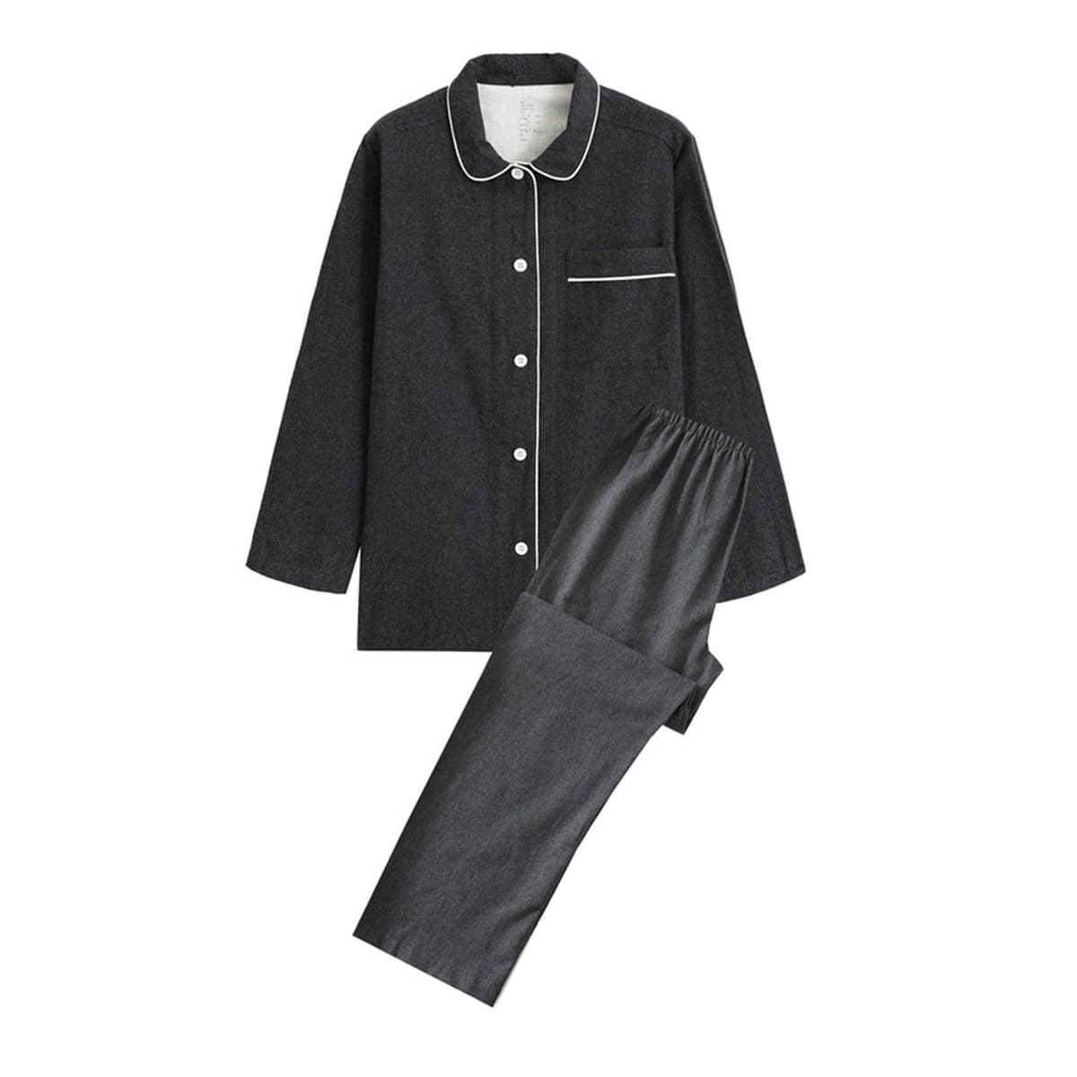 Двухниточная хлопковая фланелевая домашняя одежда в японском стиле, пижамы, женские пижамы из чистого хлопка, осенне-зимние...