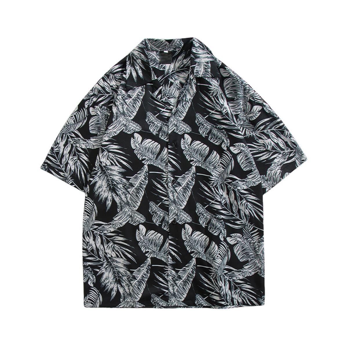 Мужская летняя рубашка с коротким рукавом из тонкой шелковистой ткани, гавайский цветочный принт, модная пляжная рубашка,...