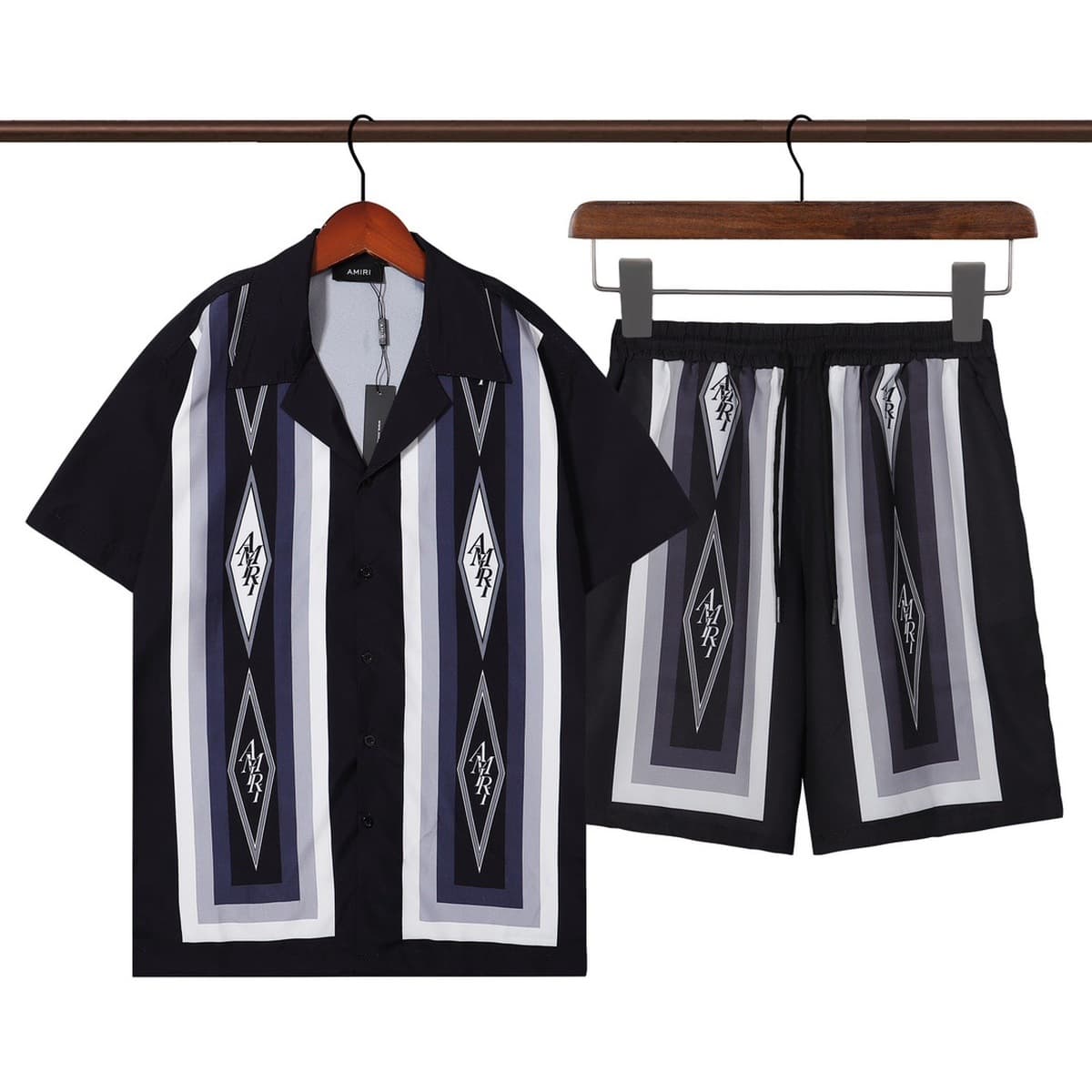 Casablanca Летняя тонкая мужская рубашка с короткими рукавами 2024 Ретро Хип-хоп пляжные брюки